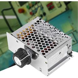 Goshyda Voltage Regulator, 4000W AC 220V Dual Capacitance Aluminum Electric Motor Speed Temperature Controller, for Electric Furnace, Water Heater, Lamps, Small Motor