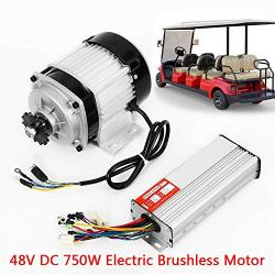 Gdrasuya10 48V Dc 750W Electric ATV Go Kart Brushless DIY Gear Reduction Motor 2800Rpm Rated Speed High Efficiency with Controller for DIY Tricycle, E-Bikes, Electric Scooters USA Stock