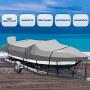 Autolion Trailerable Boat Cover 600D Heavy Duty Waterproof UV All-Weather with Motor Cover(17-19L 96