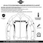 ALPHA CYCLE GEAR BREATHABLE BIKERS RIDING PROTECTION MOTORCYCLE JACKET MESH CE ARMORED (BLACK WIND, SMALL)
