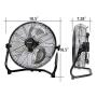 KEN BROWN 14 Inch High Velocity Floor Fan 3-Speed 360° Adjustable Tilting Powerful Airflow for Home,Residential Use, Black KEN BROWN 14 Inch High Velocity Floor Fan 3-Speed 360° Adjustable Tilting Powerful Airflow for Home,Residential Use, Black