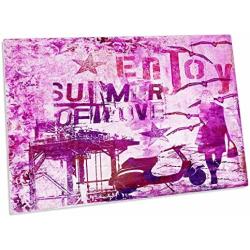 3dRose Illustration Urban Style with Woman and Motor Scooter. - Desk Pad Place Mats (dpd-268459-1)