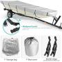 WFLNHB 600D Marine Grade Heavy Duty Trailerable Boat Cover Replacement for Jon Boat-Grey