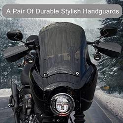 YeSeHow Large Motorcycle Handguards Coffin Cut Hand guards Compatible with Sportster Touring Street Glide Road King Electra Glide 2007-2021
