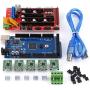 RAMPS 1.4 Controller + MEGA2560 R3 Board + 5pcs Soldered A4988 Stepper Motor Drivers + 5pcs Heat Sinks + 19pcs Jumpers with USB Cable for RepRap 3D Printer Kit