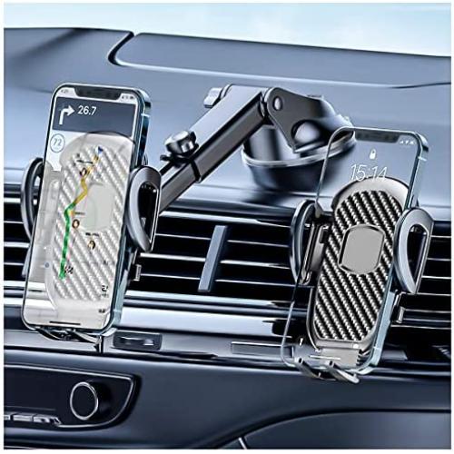 Cell Phone Holder for Car,Dashboard/Windshield/Air Vent Cell Phone Holder,Universal Sturdy Suction Cup Car Phone Mount,Compatible with All Smart Phones and Cars