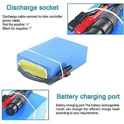 Wnicek Ebike Battery Pack 36V 20AH 18650 13S 8P Large Capacity Lithium Battery Waterproof Li-ion Battery Pack for 200W-750W Electric Bicycles Motor with Charger+ BMS