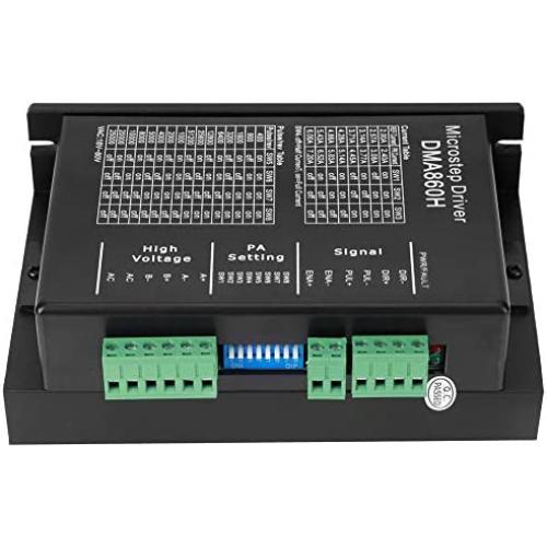 FTVOGUE Stepper Motor Driver CNC Digital Controller 32‑Bit Hybrid Stepper Motor Controls DMA860H 2.4‑7.2A 18‑80VAC ,Sport Control