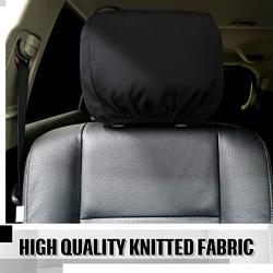 Tallew 8 Pack Universal Car Headrest Cover Car Seat Head Rest Cover Protector Car Decor Interior Vehicle Accessories Functional Headrest Cover for Car Truck Auto(Black Style)
