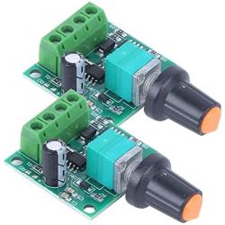 FTVOGUE 2pcs PWM DC Motor Speed Controller Adjustable Low Voltage Control Switch 1803BK 1.8V 3V 5V 6V 12V2A ,Motor Equipment Accessories
