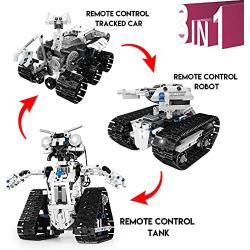 YESHIN STEM Projects for Kids Ages 8-12, 3-in-1 Remote Control Building Sets Tracked Car/Robot/Tank for Boys Age 8+, Ideal Engineering Science Learning Kit Birthday Gift for Kids (606pcs)