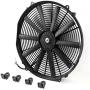 (Pack of 2) 16 Inch High Performance 12V Electric Slim Radiator Cooling Fan w/Mounting Kit - Black