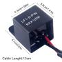 2-Pin LED Electronic Flasher Relay, 12V Indicator Light Flasher Relay Fix for Motorcycle/Bike LED Turn Signal Bulbs Hyper Flash/Rapid Blink Issues