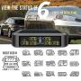 Easesuper Rv Tire Pressure Monitoring System, Solar TPMS with 6 Sensor (0～199 Psi) & Repeater, 7 Alarm Modes for Trailer, Coach, Motor Home, Truck