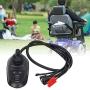 24V DC Wheelchair Joystick Controller Electric Mobility Wheelchairs Accessory Electric Wheel Chair Joystick Controller Replacement Brushed 4P Joystick Controller with Brake