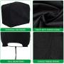 DURCOVER Outboard Motor Half Cover, Waterproof Oxford Fabric, Boat Motor Cover Half Outboard Cover, Universal Boat Engine Cover Fits up to 250-300HP Black