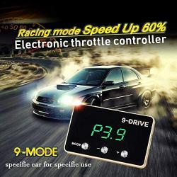WonVon Throttle Response Controller,9 Drive 9-Mode Universal Electronic Throttle Controller For FORD LAND ROVER MAZDA Troller(Green)