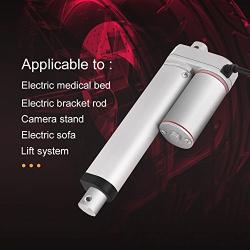 DC 24V 6Inch 150mm Stroke Linear Actuator, Maxmium Lift 750N 165lbs Heavy Duty, for Electric Medical Bed Lifting Rod Vehicles Vessels Window Door