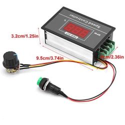 DC 6-60V 12V 24V 36V 48V 30A Adjustable PWM Motor Speed Controller Digtal Display DC Motor Control Governor Start Stop Switch