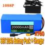 Wnicek 36V 20AH 10S 8P E-Bike Battery Pack 10S 8P 20000mAh E-Bike Battery with 2A Charger and BMS Waterproof Li-ion Battery Pack Fit for 750W-50W Motor