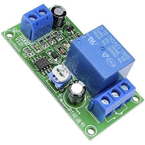 WSDMAVIS 1 Pcs DC 12V Delay Relay Module NE555 Timer Switch Control Module 0-60 Seconds Time Adjustable