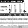 ECO LLC 1000N High Speed 14mm/s Black Actuator Motor 4 Inch 4