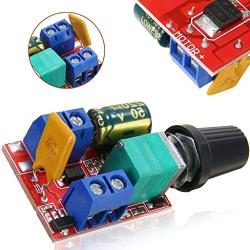 DAOKI 2Pcs 5A Motor Speed Controller Module Mini DC Motor PWM Speed Controller Switch Control Controller Switch LED Dimmer 3V 6V 12V 24V 35V Max 90W