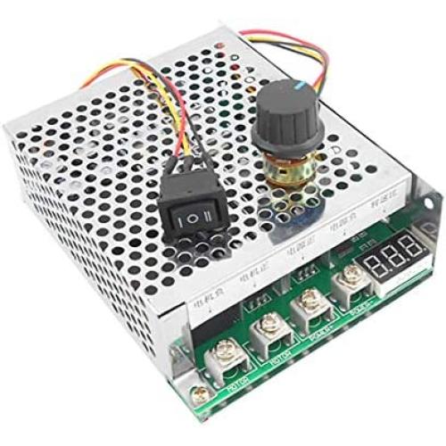 DollaTek 10V-55V 12V 24V 36V 40A DC Motor Speed Controller Forward Reverse Adjustable Knob Switch Plus Control Driver with Digital Display