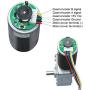 BEMONOC Small Self-Locking DC Turbo Worm Geared Motor 12V 27RPM with Encoder, High Torque Speed Reduction Motor for Intelligence Appliance