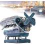 Yehalym V8 Internal Combustion Engine Motor Working Model - V8 Engine Assembly Model Combustion Engine Model - Generator Model Educational Toy for Adults and Kids