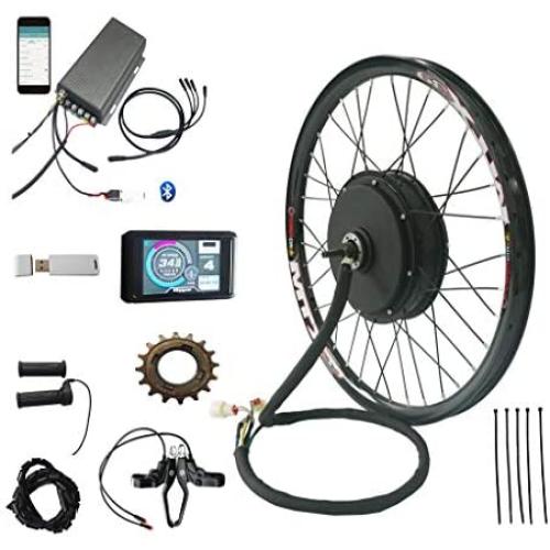 Programmable TFT Color Display Ebike 72V QS V3 5000W Rear Wheel Electric Bicycle Motor Kit 72V 5000W Electric Bike Conversion Kit
