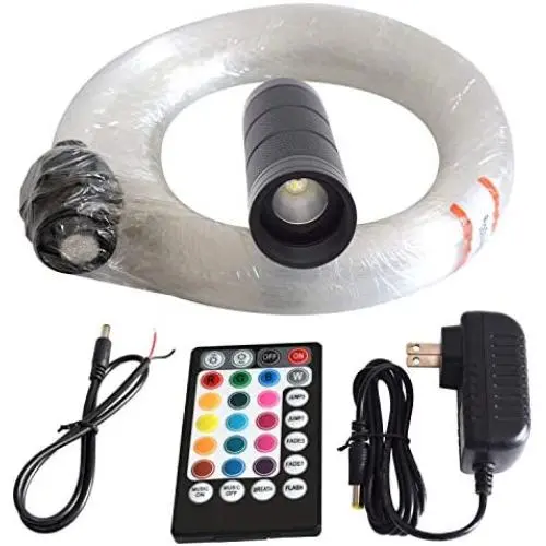 LED Fiber Optic Star Ceiling Light Kit for Car or Room 6W RGB with Music Mode Remote Controller 300 Strands 0.75mm/0.03in 2m/6.5ft Star Headliner Kits LED Fiber Optic Star Ceiling Light Kit for Car or Room 6W RGB with Music Mode Remote Controller 300 Strands 0.75mm/0.03in 2m/6.5ft Star Headliner Kits