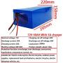 Jieoto 72V E-Motorcycle Lithium Battery 20Ah 30Ah 40Ah Li-ion Battery Pack Built-in 30A-50A BMS Battery with Charger for Electric Scooter Electric Bike Mopeds Electric Tricycle