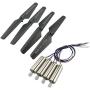 Upgraded Spare Parts Motor Main Blade Propellers Motors Replacement Propellers for Syma X5 X5C X5S X5SC X5SW RC Quadcopter Mini Drone Toy (Black)
