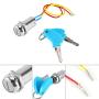 2 Wire Key Switch Scooter Motorcycle Key Ignition Switch Universal On-Off Key Switch Starter with 2 Keys for Electric Scooter ATV Moped Go Kart Motorbike Motorcycle