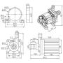 AUBIG DC40-1250 Brushless Magnetic Drive Centrifugal Submersible Water Pump CPU Cooling DC12V 1A 500L/H 5.0M 14.40W