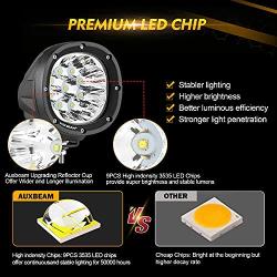 Auxbeam 4In 90W Round Led Offroad Lights, 2PCS 9000LM Led Light Pod Super Bright Round Driving Light with Wiring Harness Kit Spot White Beam for Truck Pickup SUV ATV UTV 4x4 Jeep Wrangler Motorcycle