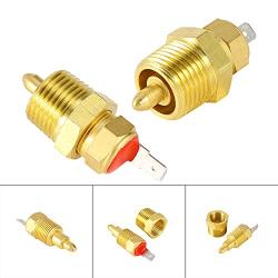 Fan Thermostat Temperature Switch, Keenso 185 to 175 Degree Gold Electric Engine Cooling Fan Thermostat Temperature Sensor Switch with 3/8