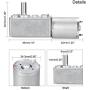uxcell DC 12V 6RPM Worm Gear Motor 6mm Female Shaft High Torque Turbine Reducer