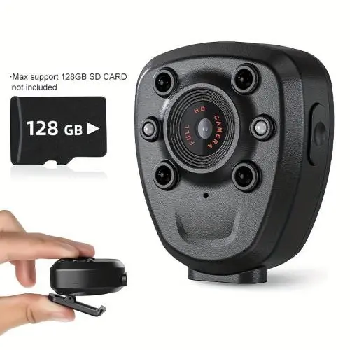1080P Wearable Mini Body Camera - Rechargeable, Wearable Pocket Body Camera, Night Vision, Wide Viewing Angle, Body Mounted Camera For Riding, Sport, Travel, Christmas, Thanksgiving Day Gift