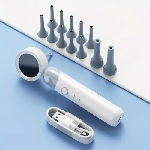 Inskam 4-in-1 Smart Ear & Nose Camera - 2M HD, 90° Rotating, Rechargeable, Includes 12 Accessories for Ear, Nose, Skin, Hair, Oral & Pet Inspection