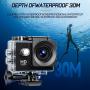 [Full HD Action Camera] 1080P Full HD Action Camera - Compact 2" LCD Screen & 5MP Resolution, 170° Wide-Angle Lens, 900mAh Rechargeable Battery - Ideal for Diving, Surfing, Cycling & Outdoor Adventures - Black