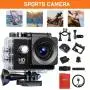 [Full HD Action Camera] 1080P Full HD Action Camera - Compact 2" LCD Screen & 5MP Resolution, 170° Wide-Angle Lens, 900mAh Rechargeable Battery - Ideal for Diving, Surfing, Cycling & Outdoor Adventures - Black