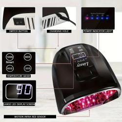 90w Wireless Rechargeable UV LED Nail Lamp 45 LED Beads Nail Machine Black